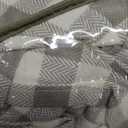 Sleep Philosophy True North 100% Cotton Flannel Sheets Full Size, Cozy Flannel Sheet Set Brushed for Extra Softness, Heavyweight Novelty Print Warm Flannel Bedding Set, Gray Herringbone Check 4 Piece