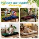 TaiBest Outdoor Bench Cushion, Tufted Patio Seat Pad for Garden Bench, Porch Swing, Indoor/Outoor Furniture (Black, 60X18X5)