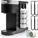 2Pcs Coffee Pod Holder for Keurig K-Cup, Side Mount Storage Organizer, Wall Mount Design, Space Saving K cup holder, Perfect for Counters Small Space(2 Packs/for 16 K Cups)