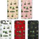 MOSNOVO Case for iPhone SE, iPhone 8 & iPhone 7, [Buffertech 6.6ft Military-Grade Drop Protection] [Anti Peel Off Tech] Clear TPU Bumper Phone Case Cover Design - Botany