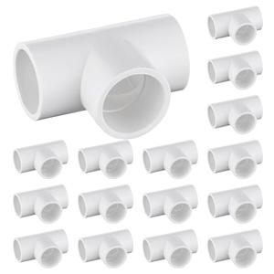 16-Packs 1 inch Tee PVC Fitting 3 Way Furniture Grade Pipe Elbow Connector for DIY PVC Shelf Greenhouse Pipe Fittings