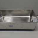Stainless Steel Cat Litter Box with High Sides, Large Metal Litterbox Pan, Odor-Free & Non-Stick Smooth Surface, Leakproof One-Piece Kitty Litter Tray for Indoor Cats, Kittens, (XL)