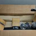 COMHOMA Cross Legged Office Chair with Wheels Armless Office Desk Chair, Modern Vanity Computer Task Chairs for Home Bedroom, Comfortable Wide Seat for Lower Back Pain Relief, PU Leahter, Black