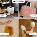 Ice Fabrics Craft Faux Fur Fabric Pre Cut Rolls - 4"x60" Fur Ribbon Mohair Fabric Strips - Super Soft and Fuzzy - Perfect for Crafts, Costumes & Decoration - Fuchsia - 4x60