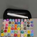 AnyMark Alcohol Markers Brush Tip, 60+1 Colors Dual Tip Brush & Chisel Alcohol-Based Art Markers Set with Case for Adult Artists Drawing Coloring