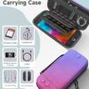 Honghao Switch 2 Case for Nintendo 2 with Protective Film, Travel Carrying Game Case for Nintendo Switch 2 2025, Large Portable Switch 2 Accessories (Blue Purple)