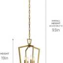 KICHLER Abbotswell 19 inch 4 Light Pendant in Polished Nickel, Medium