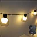 Battery Powered String Lights Indoor Outdoor Decorative Lantern String Lights with 10 LED Plastic Bulbs 7.5 FT Waterproof Hanging Lights for Bedroom Canopy Decor Warm White