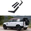 NINTE 4pcs Window Visors Rain Guards Shield Fit for Land Rover Defender 110 2020-2024 Black ABS Painted Wind Protector Visor Deflectors Vent Sun Shades Outside