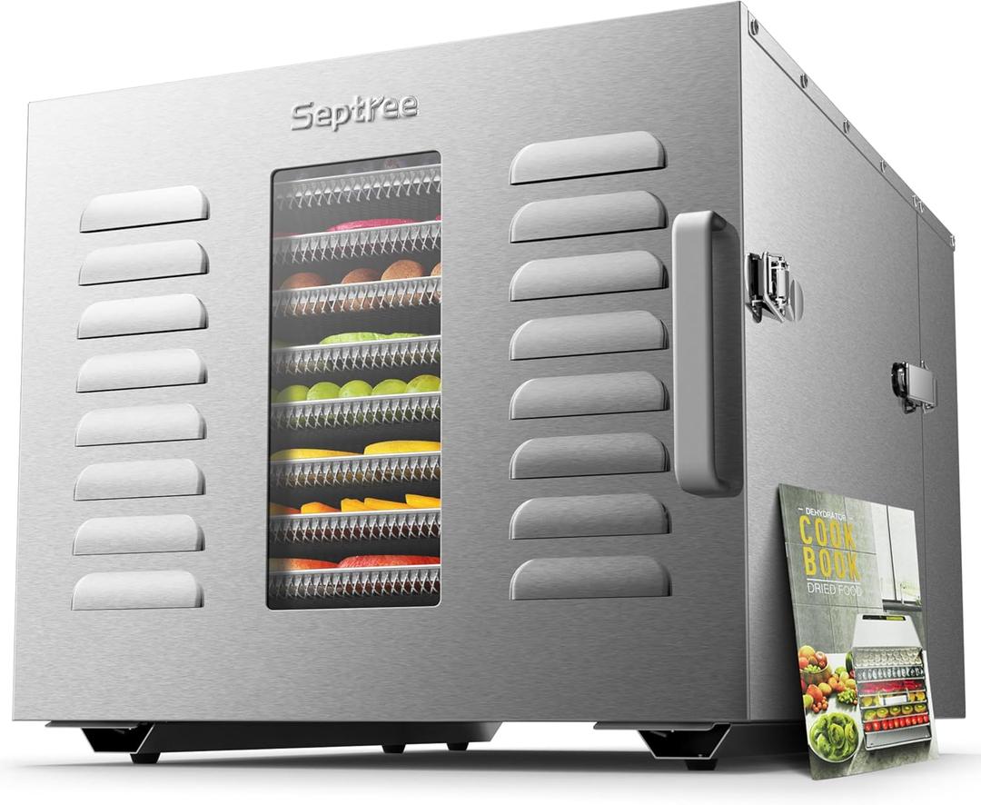 3.56 Trays Food Dehydrator to 13.78ft and 27 Temperature 5.246W Detachable ZIYINSE