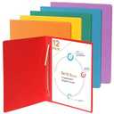 gisgfim 12 Pcs 8 x 10.5'' Pressboard Report Cover 3" Capacity Prong Clip Report Cover Metal Prong Fastener with Compressor Letter Size Presentation Report Folder for Bind Proposal Document