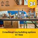 LEGO Creator 3 in 1 Medieval Horse Knight Castle Toy for Kids - Building Blocks & Learning Toy for Boys & Girls Ages 9+ - 3 Storytelling Building Sets in 1 - Gift for Birthdays - 31168