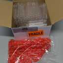 100 Pcs Plastic Test Tubes Clear 16 x 100mm Test Tube with Caps for Lab Plastic Vials Joint Container for Plants Beads Party Nurse Halloween Party Favors Decorations(Red)