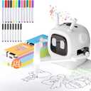 Drawing Robot for Kids: Interactive Educational Toy - Auto Drawing Machine with 192 Cards & 10 Pens - Montessori Learning Gifts for 3-8 Year Old Boys Girls