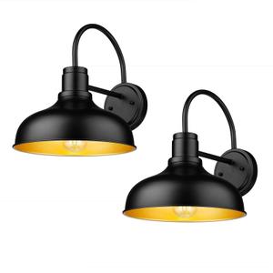 ALLGOT Outdoor Farmhouse Barn Lights, Exterior Wall Mount Lights, Vintage Wall Lighting Fixture, Industrial Outdoor Sconce Lighting for Garage, Front Door, Porch, Patio (Oil Rubbed Bronze, 1 Pack)