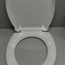 Toilet Seat Round Soft Close16.5'', Toilet Lid Slow Close Quiet No Slam, Easy Installation & ReleaseSafe PP Material Easy Clean, Comfortable Ergonomic Design, 2 Years Support, White Plastic, White, Round 16.5inch