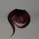 VAVANGA French Clip on Bangs, Burgundy Long Wispy Bangs Hair Clip with Temple Full Fringe Curtain Bangs Hair Clip Hair Piece Thick Fake Bangs Clip in for Women(#99J/118A-Burgundy)