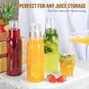 CWHHRN 25 Oz Glass Bottles with Lids, Glass Juice Bottles, Smoothies, Water, Milks, Beverage Storage, Clear Glass Jars for Pickles, Food Storage (4 Pack)