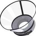 Sponge Core Dog Cone, Inflatable Dog Cone Collar Alternative, Dogs Donut Collar After Surgery, Soft Cone for Large Medium Small Dogs to Stop Licking, No Inflation Required, Clear View(Size 4, Gray) (Size 4(Neck: 12.5"- 15.0"))