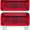 Trailer Light Kit 2-Pack, LED RV Camper Tail Lights  IP67 Waterproof 12V, 4-in-1 Stop Brake Turn Signal with License Plate Light, Surface Mount, Left & Right for Trailer Truck RV Camper Snowmobile