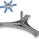 UPGRADED DC97-15491A Washing Machine Flange Shaft Assembly by AMI PARTS Compatible with Samsung Washer - 6 screws (DC60-40137A)