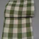 JIALE Spring Gingham Tablecloth Rectangle Cotton Linen Fabric Checkered Table Cloth with Tassel Washable Wrinkle Free Buffalo Plaid Table Cover for Outdoor Party Picnic Kitchen Dining, Green, 55x75