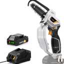 Mini Chainsaw, BATAVIA Electric Chainsaw Cordless with Security Lock, Portable Handheld Chain Saw for Wood Cutting Tree Trimming DIY Projects Gardening Camping