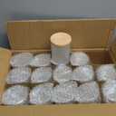 CONNOO 15 Pack 7 OZ Frosted Empty Candle Jars with Bamboo Lids and Sticky Labels for Making Candles - Thick Glass Candle Jars in Bulk with Lids. Dishwasher Safe.