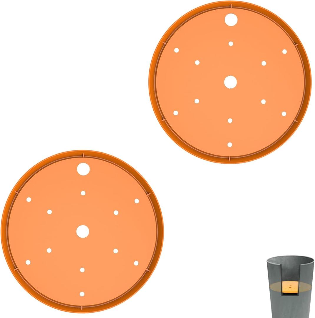 2-Pack Round Planter Insert - Plant Pot Insert with Drainage Holes, Use Less Potting Soil, Planter Accessories for Indoor & Outdoor Use (10 inch)