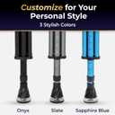 Air-Crutch Lightweight Walking Crutch, Adult Crutches for Walking with Comfortable Underarm Pads and Ergonomic Grips, Adjustable Height 4'7"-6'7", 300 lb Capacity, Black