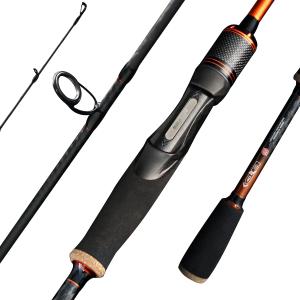 SEASIR CastX Medium Heavy Fishing Rod, Medium Light Spinning Casting Rod, 2 Piece Baitcasting Rod, Saltwater Freshwater Baitcaster Rod, Fast Action, 40T Carbon Fiber, EVA & Cork Grip, Zirconia Ring