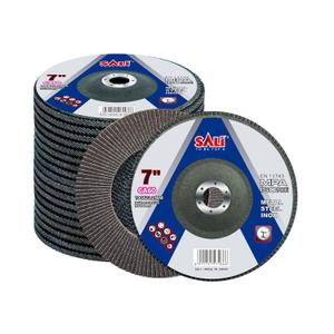 Sali 10 Pack Flap Disc 60 Grit 7" x 7/8-Inch Sanding Disc Bevel Type #29 Premium and Industrial Grade Angle Grinder Grinding Wheel High Performance Edge Grinding