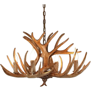 Aimery Branch Deer Antler Chandelier Lighting Vintage Deer Antler lamp (4light（7 Antler）)