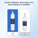 GLACIER FRESH Replacement for 4204490 Water Filter and 7007067 Air Purification Cartridge Combo Pack, Compatible with Sub-Zero 4204490, 4290510 Water Filter, 7042798/7007067 Air Filter(1+1)