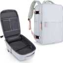 coowoz Travel Backpack For Women Men Airline Approved,Carry On Backpack,Large Hiking Backpack Waterproof Outdoor Sports Rucksack Casual Daypack Fit 15.6 Inch Laptop Backpack Grey College Backpack