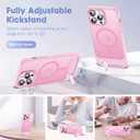 Compatible with iPhone 13 Pro Case [Compatible with Mag-Safe][Adjustable Kickstand][Military Grade Drop Protection] Translucent Phone Case for iPhone 13 Pro,Pink