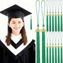 Yaomiao 14 Pieces 2026 Year Charm Graduation Tassel Academic Graduation Hat Tassel with Decoration for Graduates Ceremonies Parties Accessories(Green)
