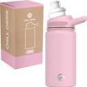 Chill Oasis Water Bottle | Compatible With Popular Flavor Cartridges | BPA Free, Leak Proof, Double-Walled Vacuum Insulated Stainless Steel, and Dishwasher Safe | Cold for 24 Hours (Pink, 12oz)