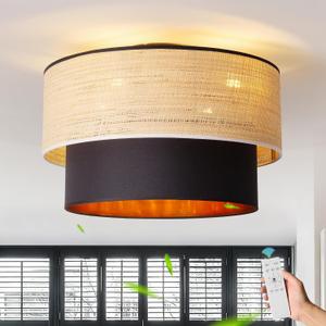 Boho Caged Ceiling Fan with Light,20inch Caged Fandelier Ceiling Fans with Lights and Remote Control, Gold Boho Fandelier with 6 Speeds for Bedroom,Nursery,Foyer,Dining Room,Living Room