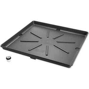 30 x 32 in. Graphite Drain Pan with PVC Fitting