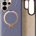 TORRAS Ostand Q3 VegSkin for Samsung Galaxy S26 Ultra Case Leather, 360 Magnetic Stand, Fit for MagSafe, Premium Vegan Leather Case for S26 Ultra Case, Microfiber Lining, Amethyst Purple