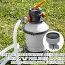 2pcs 1.25" to 1.5" Type B Pool Hose Adapter, Plastic Type B Pool Hose Connector for Filter Pumps