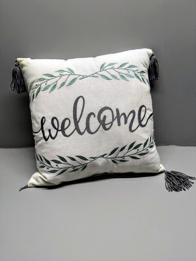 Creative Products Welcome 18x18 Spun Poly Pillow, Set of 1