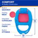 SwimWays Spring Float Premium Recliner Pool Lounger, Inflatable Pool Floats Adult with Fast Inflation for Ages 15 & Up