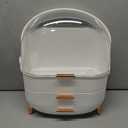 NestOrganix Makeup Organizer Skincare Organizers - Cosmetic Display Cases with Transparent Cover, SkinCare Organizers for Bathroom Countertop, Bedroom Vanity Desk, Lipstick Organizer, White Upgarde