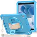 ProCase Rugged Case for iPad 9.7 Inch 5th 6th Gen/iPad Air 2 / iPad Pro 9.7 Case, Heavy Duty Shockproof Rugged Cover with Hand Strap 360 Degree Rotatable Kickstand Protective for iPad 9.7" -Blue