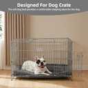 Washable Dog Bed Mat Ultra Soft Dog Crate Pad Comfy Fluffy Pet Kennel Beds Dog Sleeping Mattress for Large Jumbo Medium Small Dogs, 41 x 27 Inch, Gray