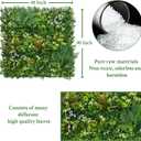 ODTORY Artificial Grass Boxwood Hedges Wall Panels: 40" x 40" (11.5 sqft) UV-Anti Faux Greenery Fake Ivy Leaves Privacy Fence Screen Backdrop for Garden Covering Privacy, Outdoor Indoor Decor