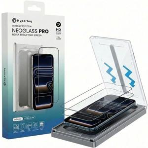 NeoGlass Clear Screen Protector for iPhone 17 pro/17/16 pro, 2-Pack, 9H Tempered Glass, Ultra HD Clarity, Anti-Fingerprint, Easy Bubble-Free Install