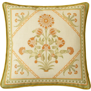 Livebee Spring Floral Block Print Throw Pillow Cover 18"X18"